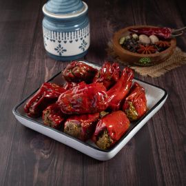 Stuffed Red Chili Pickle | Bharwan Lal Mirch Ka Achar